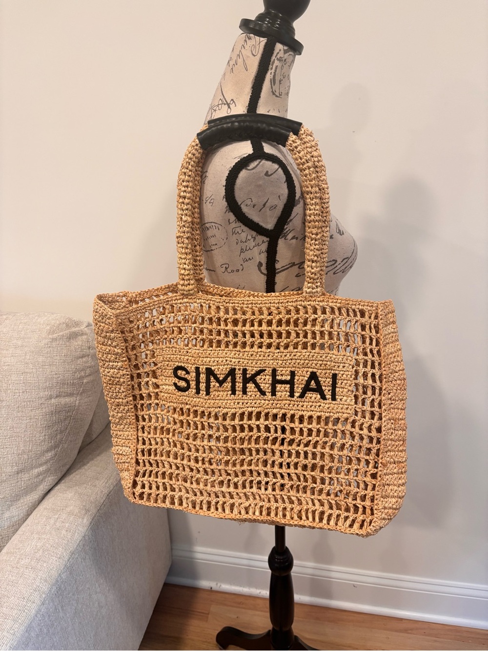 Jonathan Simkhai Raffia Tote Neutral